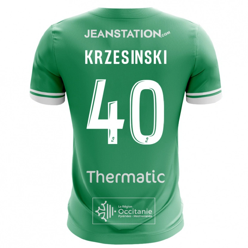Danxen Damen Clément Krzesinski #40 Trikot Grün Weiß Torwarttrikot 2025/26 Schweiz