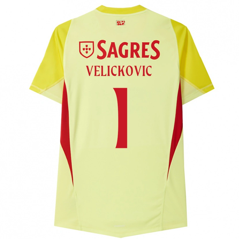 Danxen Damen Luka Veličković #1 Trikot Gelb Rot Torwarttrikot 2025/26 Schweiz
