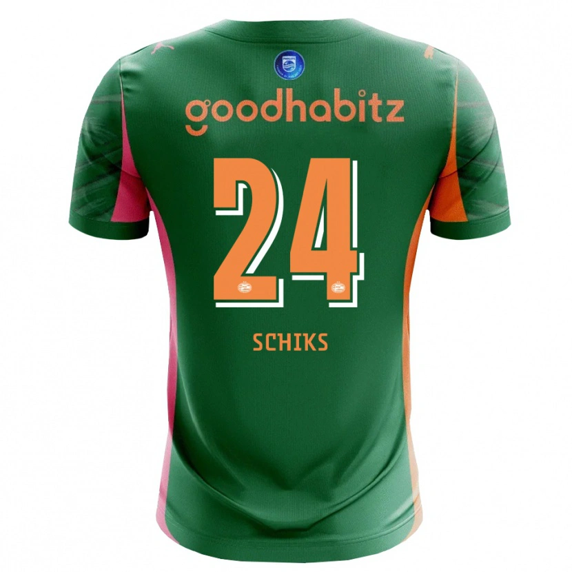 Danxen Damen Niek Schiks #24 Trikot Grün Orange Torwarttrikot 2025/26 Schweiz