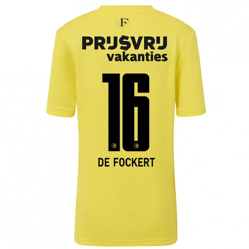 Danxen Damen Maarten de Fockert #16 Trikot Gelb Schwarz Torwarttrikot 2025/26 Schweiz