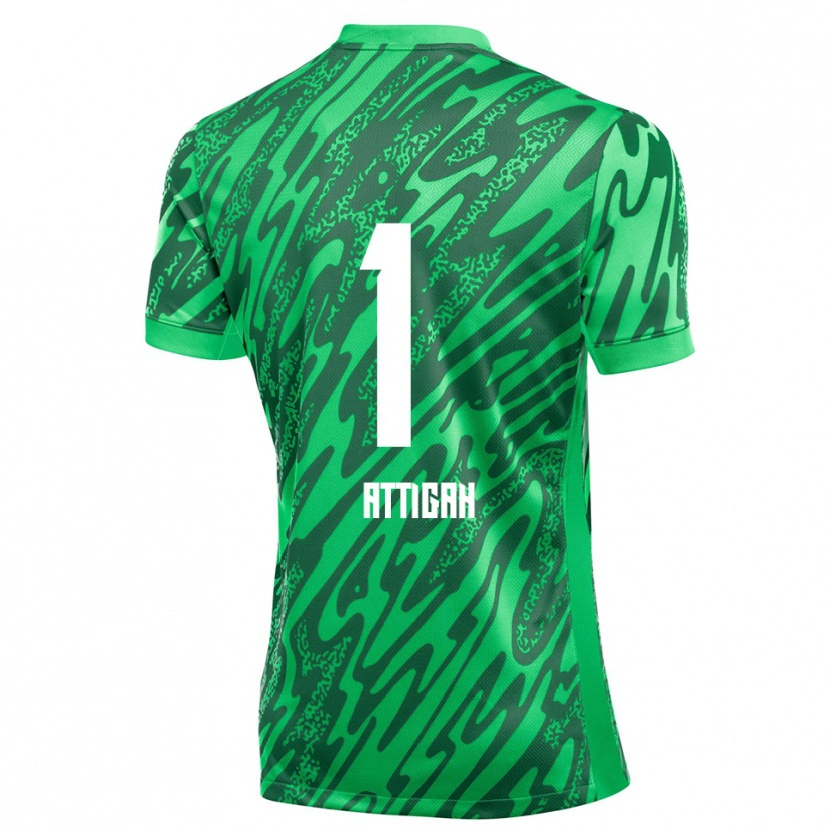 Danxen Damen Quenten Attigah #1 Trikot Grün Weiß Torwarttrikot 2025/26 Schweiz