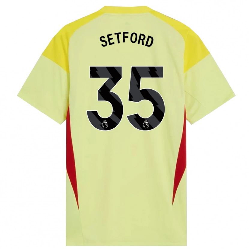 Danxen Damen Tommy Setford #35 Trikot Gelb Rot Schwarz Torwarttrikot 2025/26 Schweiz