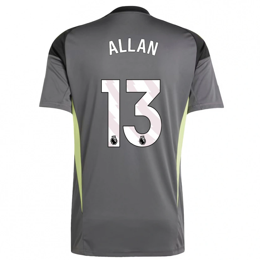Danxen Damen Jack Allan #13 Trikot Dunkelgrau Schwarz Torwarttrikot 2025/26 Schweiz
