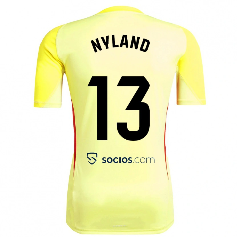 Danxen Damen Ørjan Nyland #13 Trikot Gelb Rot Schwarz Torwarttrikot 2025/26 Schweiz