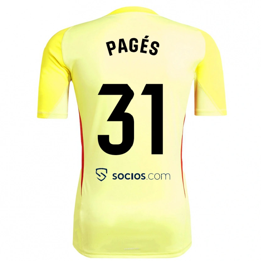 Danxen Damen Lukas Pagés #31 Trikot Gelb Rot Schwarz Torwarttrikot 2025/26 Schweiz