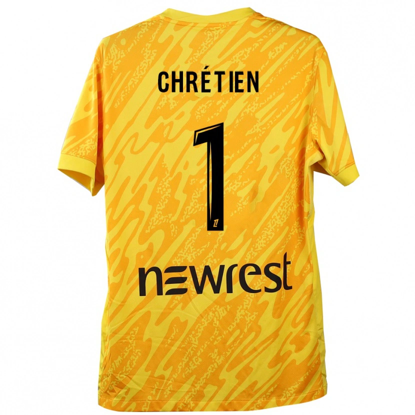 Danxen Damen Jean-Pierre Chrétien #1 Trikot Gelb Schwarz Torwarttrikot 2025/26 Schweiz