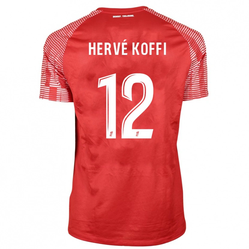 Danxen Damen Hervé Koffi #12 Trikot Rot Weiß Torwarttrikot 2025/26 Schweiz