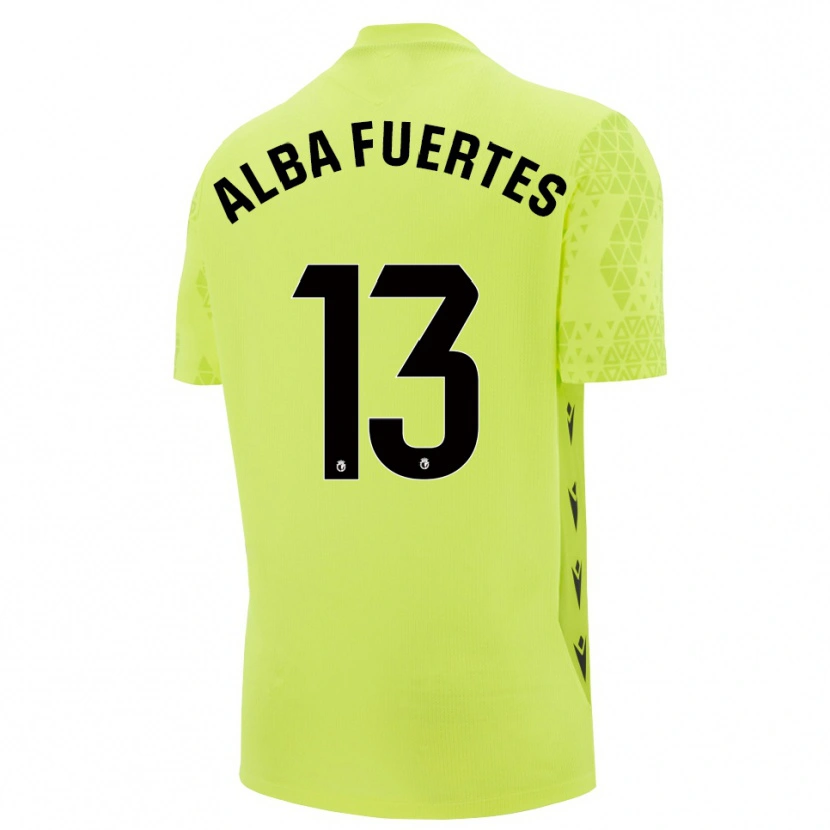 Danxen Damen Alba Fuertes #13 Trikot Gelbgrün Schwarz Torwarttrikot 2025/26 Schweiz