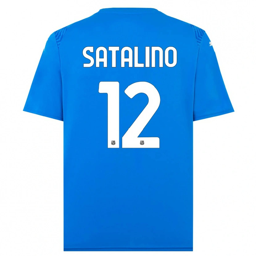 Danxen Damen Giacomo Satalino #12 Trikot Blau Weiß Torwarttrikot 2025/26 Schweiz