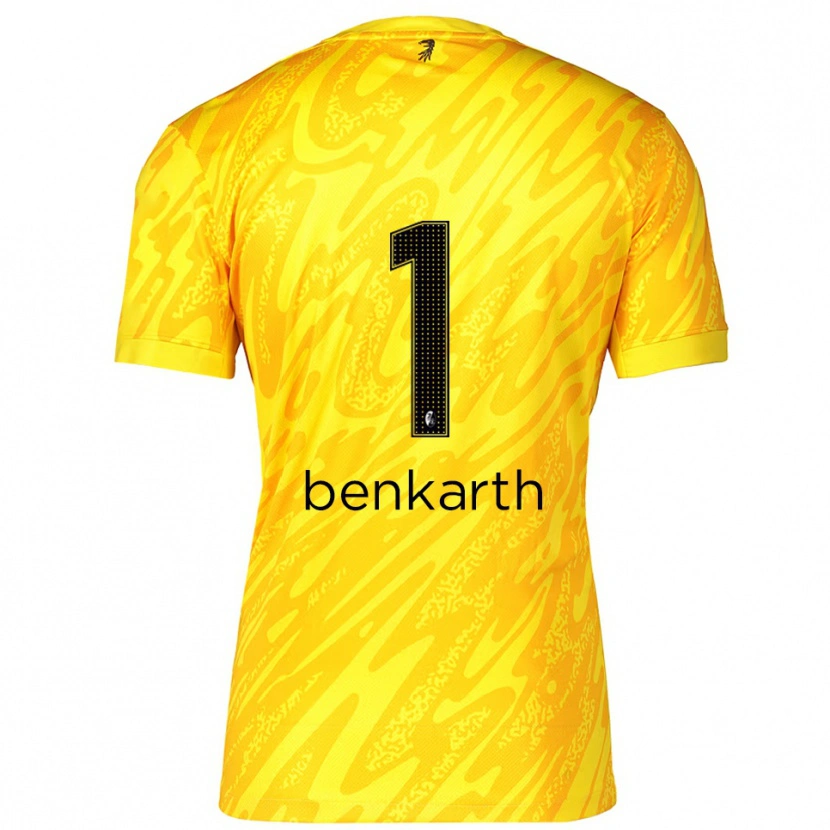 Danxen Damen Laura Benkarth #1 Trikot Gelb Schwarz Torwarttrikot 2025/26 Schweiz