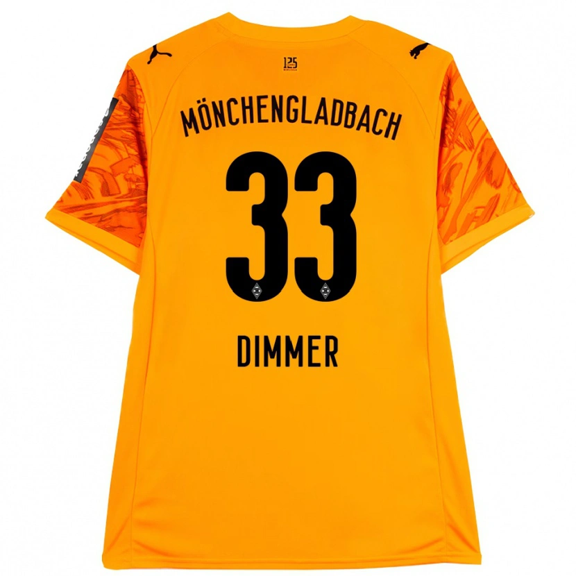 Danxen Damen Florian Dimmer #33 Trikot Orange Gelb Schwarz Torwarttrikot 2025/26 Schweiz