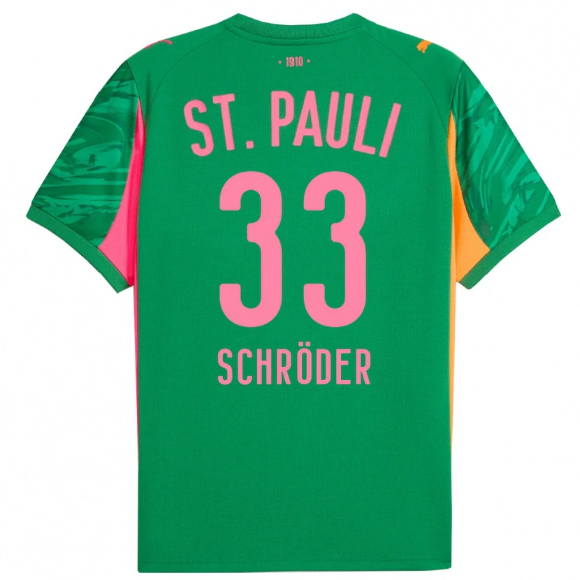 Danxen Damen Lennard Schröder #33 Trikot Grün Orange Pink Torwarttrikot 2025/26 Schweiz