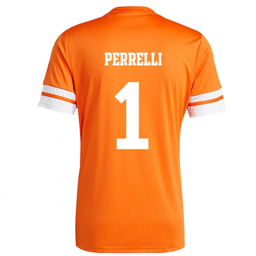 Danxen Damen Samuele Perrelli #1 Trikot Orange Weiß Torwarttrikot 2025/26 Schweiz