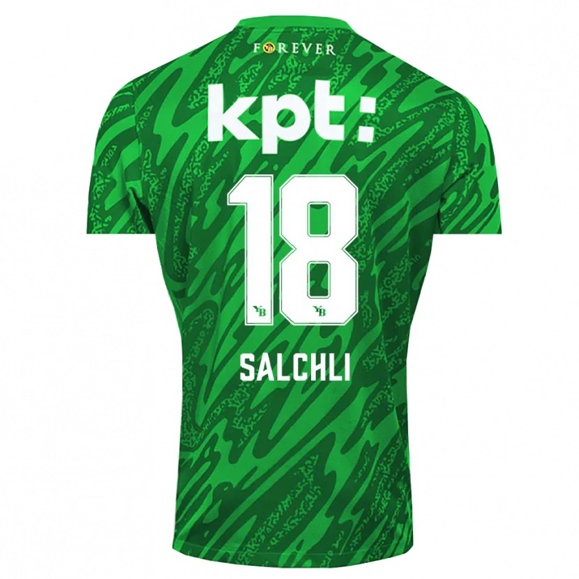 Danxen Damen Ruben Salchli #18 Trikot Grün Weiß Torwarttrikot 2025/26 Schweiz