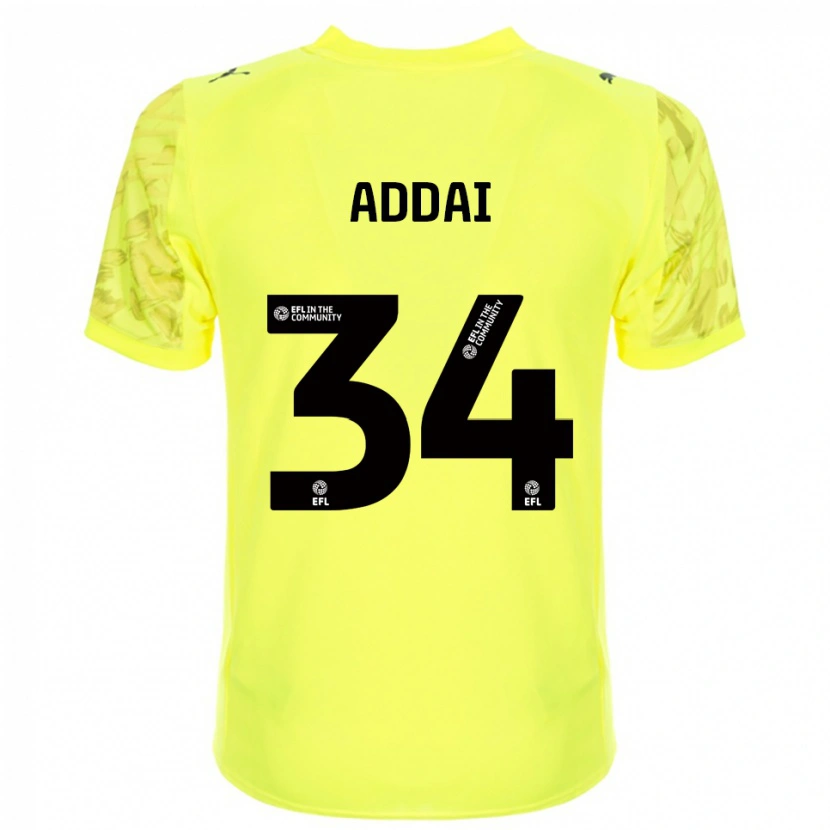 Danxen Damen Corey Addai #34 Trikot Gelb Schwarz Torwarttrikot 2025/26 Schweiz