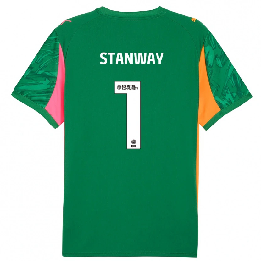 Danxen Damen Wyll Stanway #1 Trikot Grün Rosa Torwarttrikot 2025/26 Schweiz