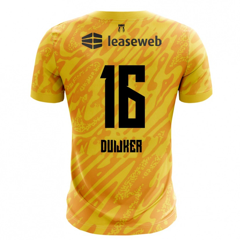 Danxen Damen Jaycen Duijker #16 Trikot Orange Gelb Schwarz Torwarttrikot 2025/26 Schweiz