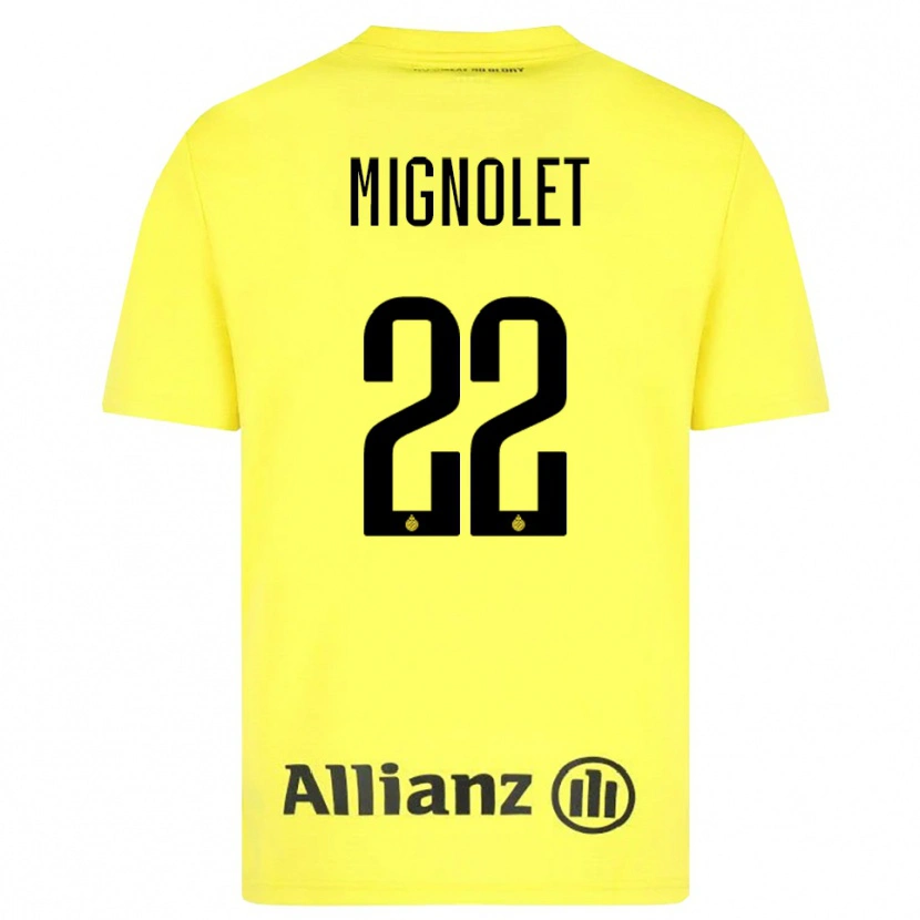 Danxen Damen Simon Mignolet #22 Trikot Gelb Schwarz Torwarttrikot 2025/26 Schweiz
