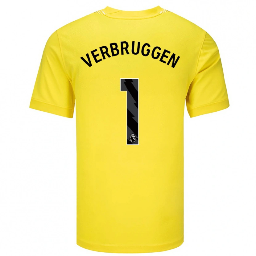 Danxen Damen Bart Verbruggen #1 Trikot Gelb Schwarz Torwarttrikot 2025/26 Schweiz