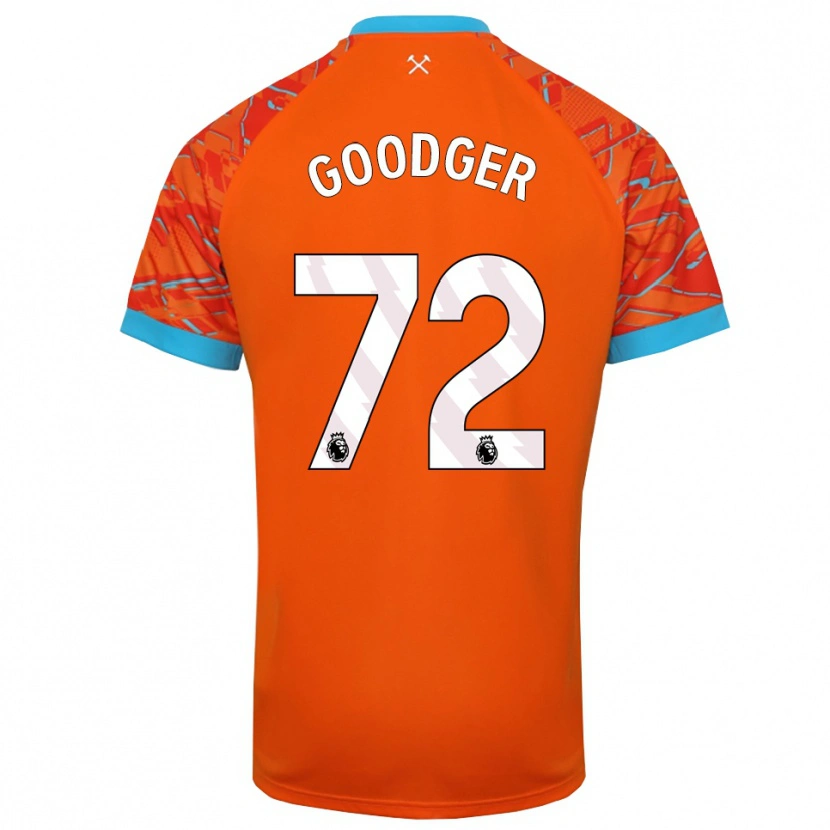 Danxen Damen Tommy Goodger #72 Trikot Orange Weiß Torwarttrikot 2025/26 Schweiz