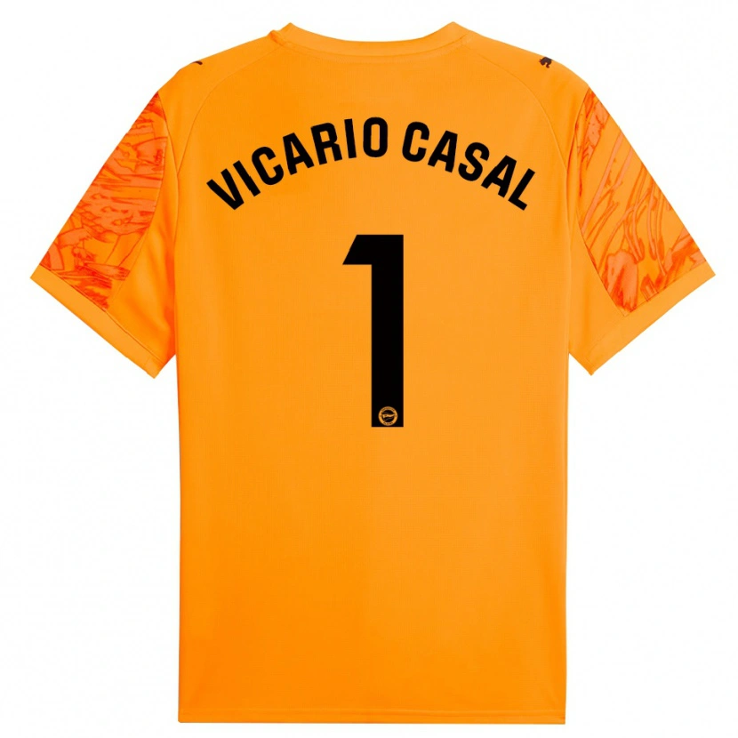 Danxen Damen Jimena Vicario Casal #1 Trikot Orange Schwarz Torwarttrikot 2025/26 Schweiz