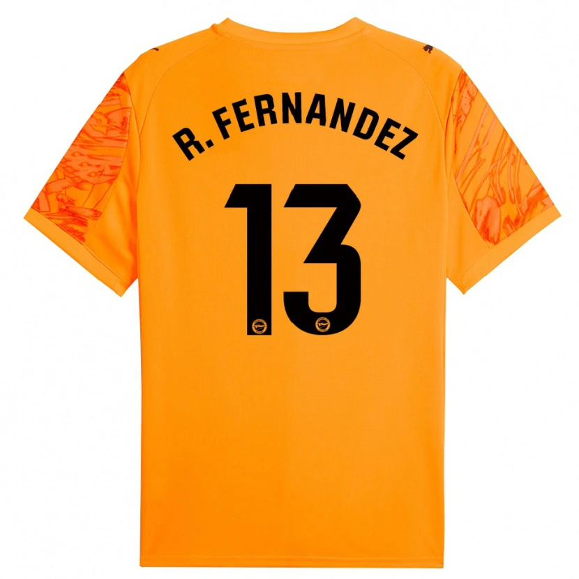 Danxen Damen Raúl Fernández #13 Trikot Orange Schwarz Torwarttrikot 2025/26 Schweiz