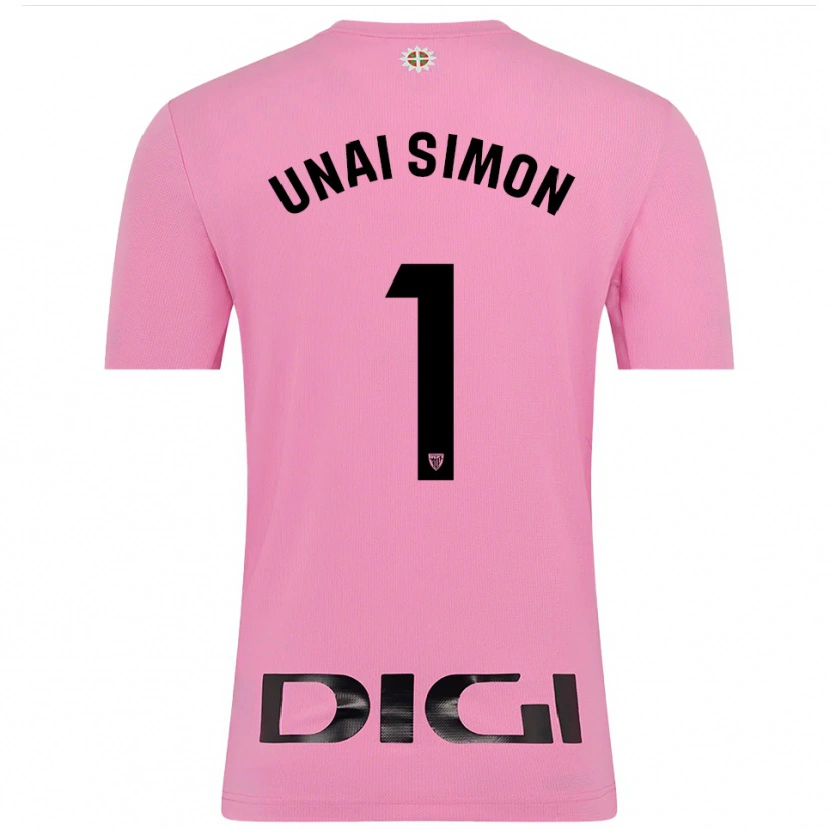 Danxen Damen Unai Simón #1 Trikot Pink Schwarz Torwarttrikot 2025/26 Schweiz