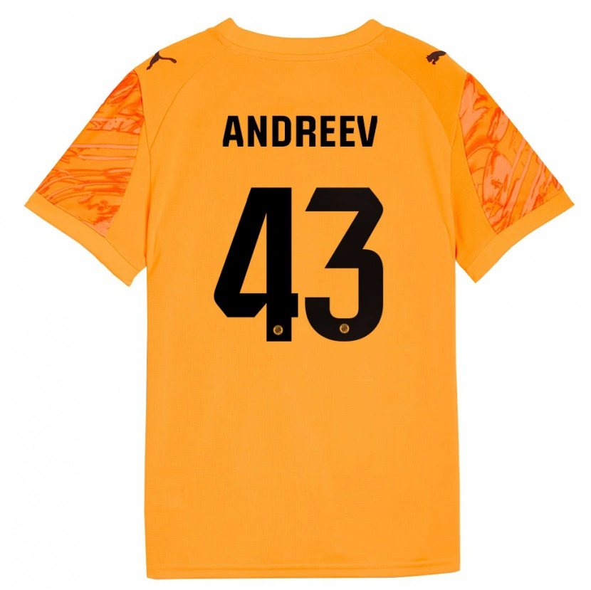 Danxen Damen Aleksandar Andreev #43 Trikot Orange Schwarz Torwarttrikot 2025/26 Schweiz