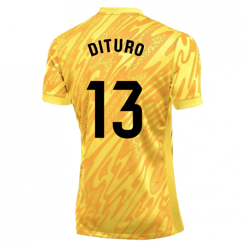 Danxen Damen Matías Dituro #13 Trikot Gelb Schwarz Torwarttrikot 2025/26 Schweiz