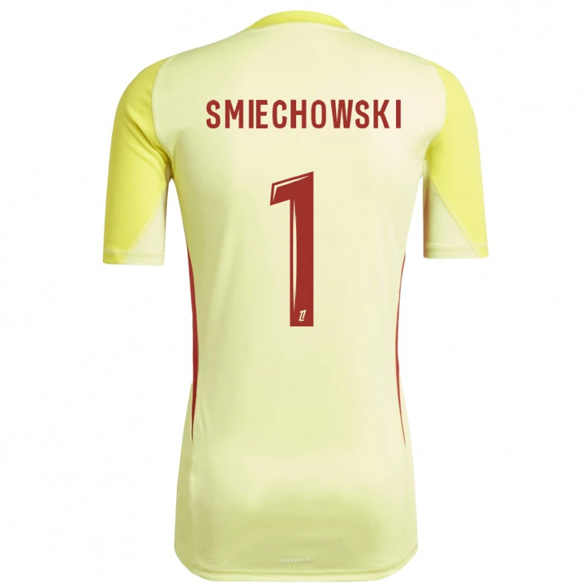 Danxen Damen Artur Smiechowski #1 Trikot Hellgelb Rot Torwarttrikot 2025/26 Schweiz