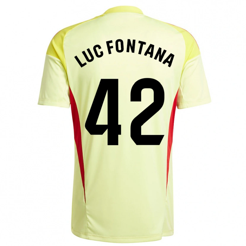 Danxen Damen Jean Luc Fontana #42 Trikot Hellgelb Schwarz Torwarttrikot 2025/26 Schweiz