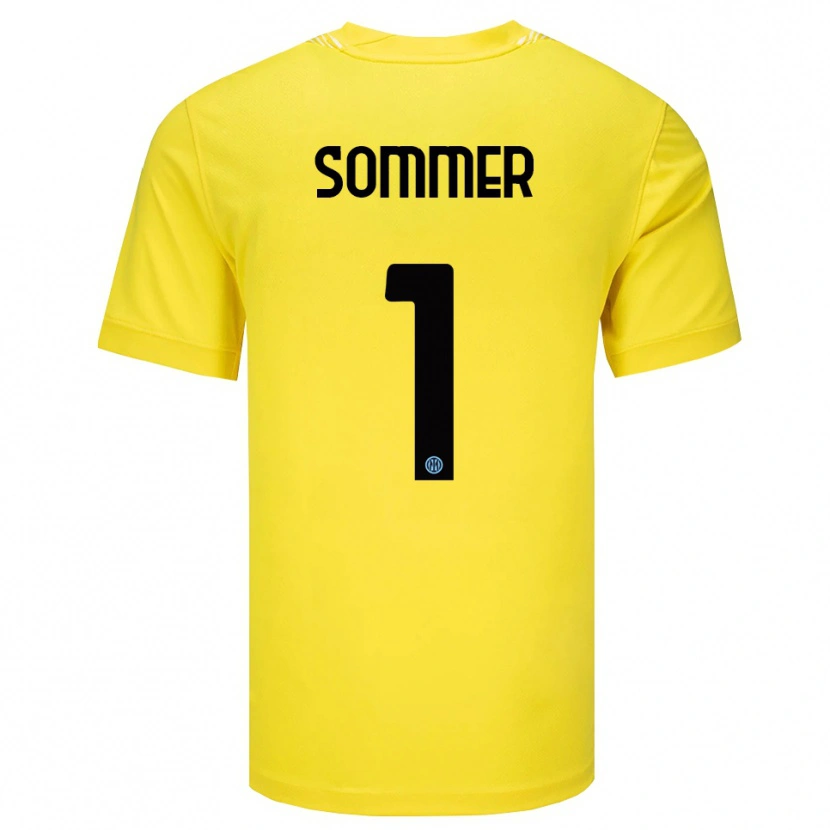 Danxen Damen Yann Sommer #1 Trikot Hellgelb Schwarz Torwarttrikot 2025/26 Schweiz