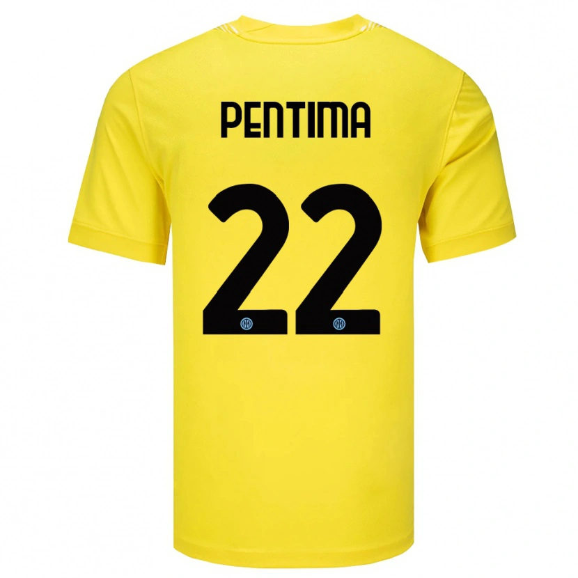 Danxen Damen Alessandro Pentima #22 Trikot Hellgelb Schwarz Torwarttrikot 2025/26 Schweiz