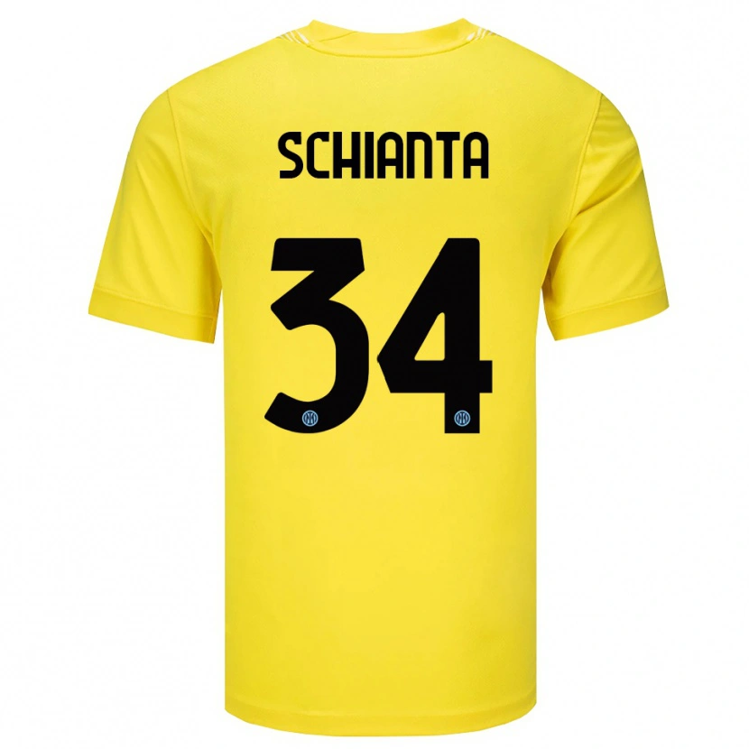 Danxen Damen Valentina Schianta #34 Trikot Hellgelb Schwarz Torwarttrikot 2025/26 Schweiz