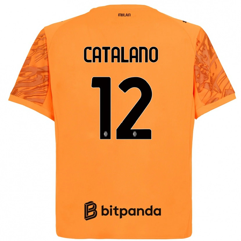 Danxen Damen Alessio Catalano #12 Trikot Orange Gelb Schwarz Torwarttrikot 2025/26 Schweiz