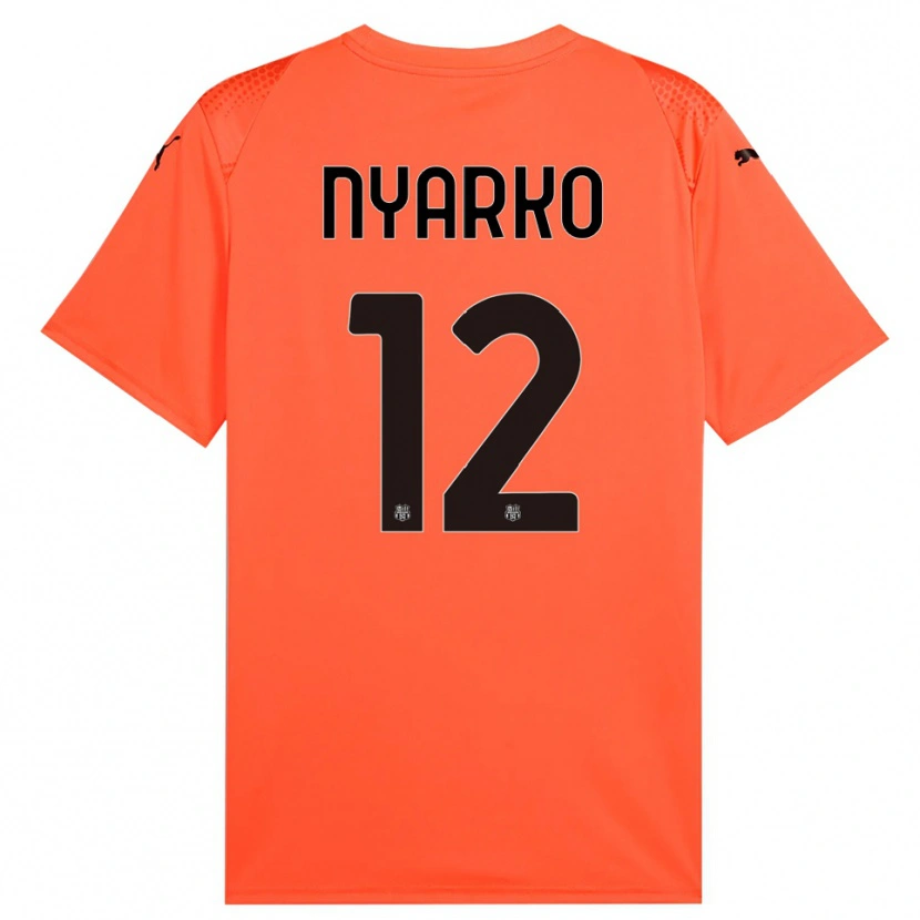 Danxen Damen Lorenzo Nyarko #12 Trikot Orange Schwarz Torwarttrikot 2025/26 Schweiz