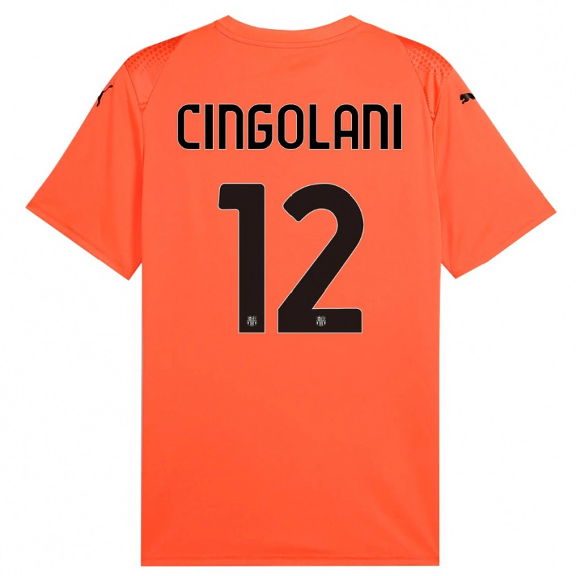 Danxen Damen Matteo Cingolani #12 Trikot Orange Schwarz Torwarttrikot 2025/26 Schweiz