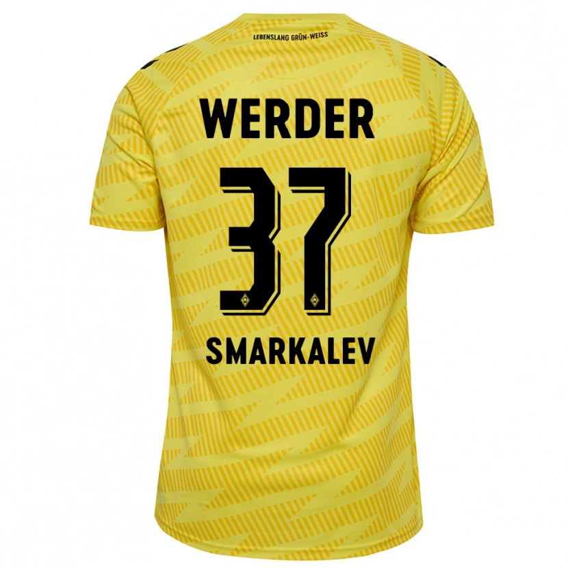 Danxen Damen Stefan Smarkalev #37 Trikot Gelb Schwarz Torwarttrikot 2025/26 Schweiz