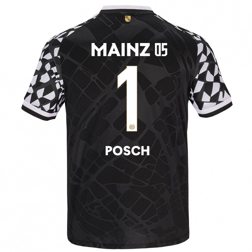 Danxen Damen Daniel Posch #1 Trikot Schwarz Weiß Torwarttrikot 2025/26 Schweiz