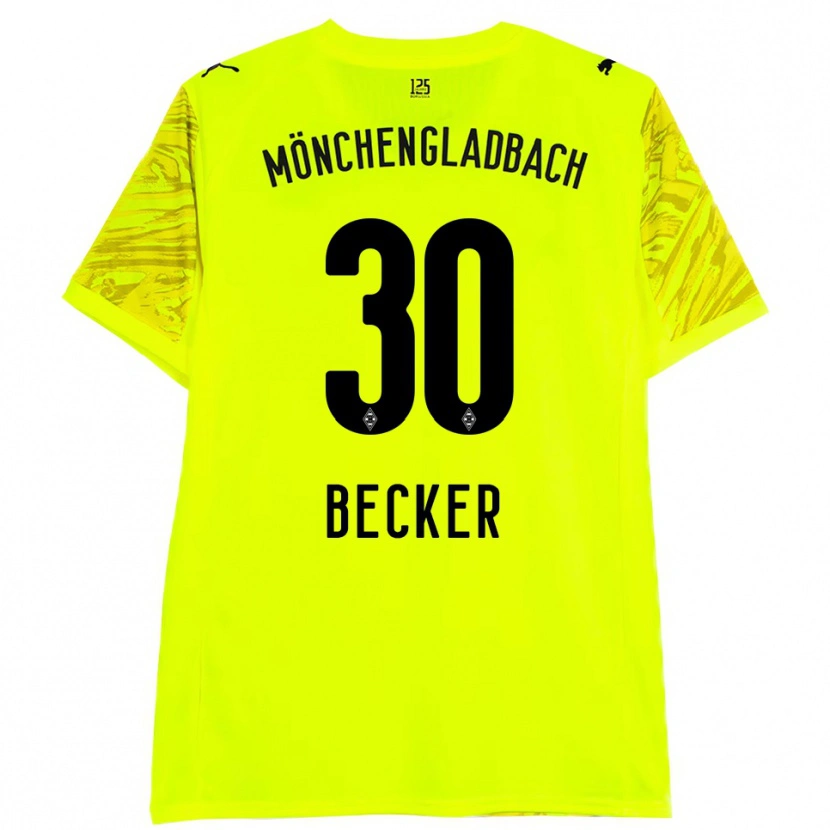 Danxen Damen Benjamin Becker #30 Trikot Gelb Schwarz Torwarttrikot 2025/26 Schweiz