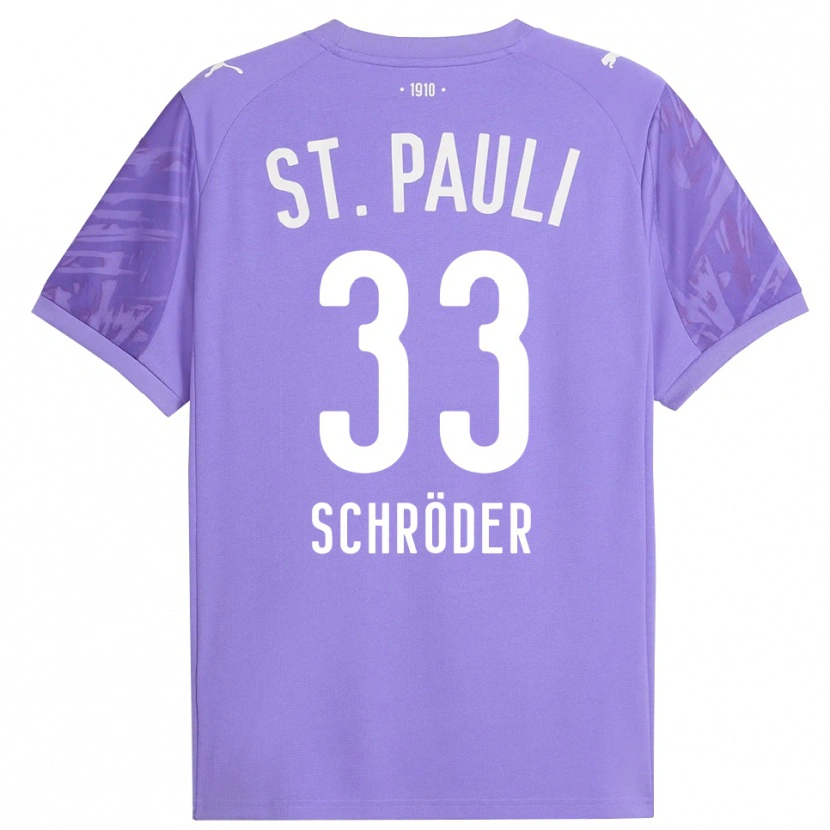 Danxen Damen Lennard Schröder #33 Trikot Mittel Lila Schwarz Torwarttrikot 2025/26 Schweiz