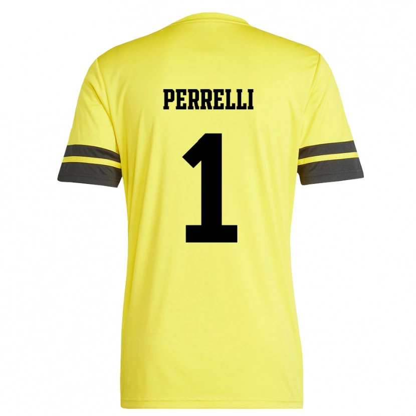 Danxen Damen Samuele Perrelli #1 Trikot Gelb Schwarz Torwarttrikot 2025/26 Schweiz