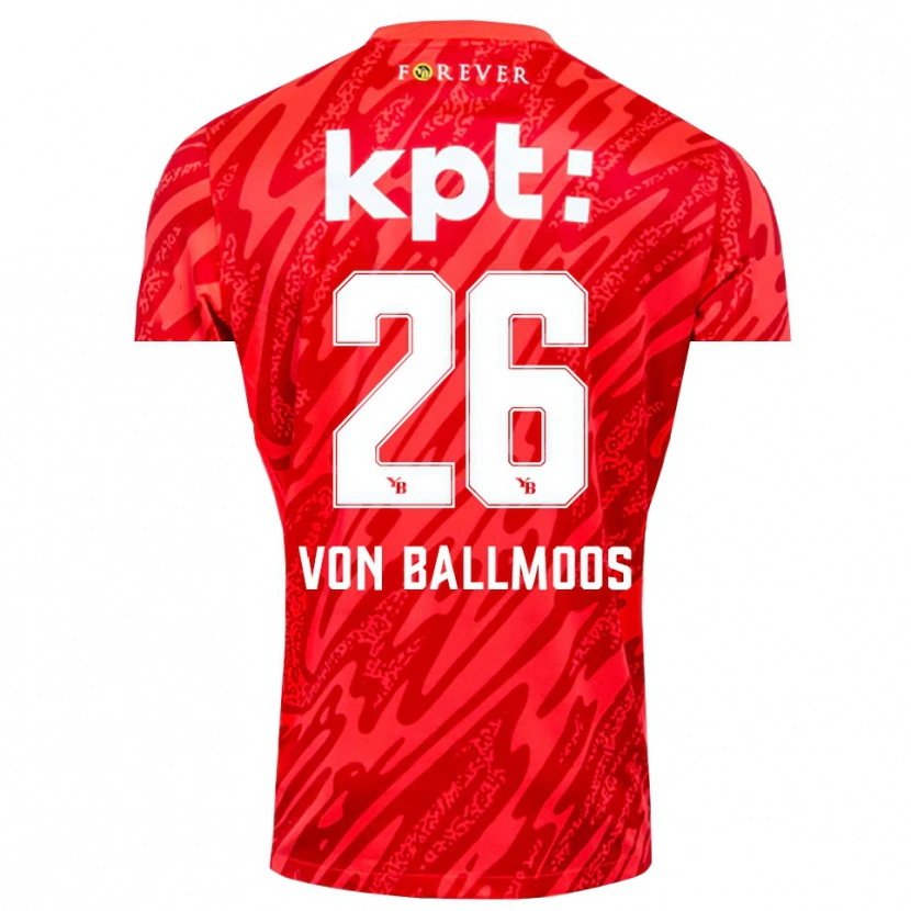 Danxen Damen David von Ballmoos #26 Trikot Rot Weiß Torwarttrikot 2025/26 Schweiz