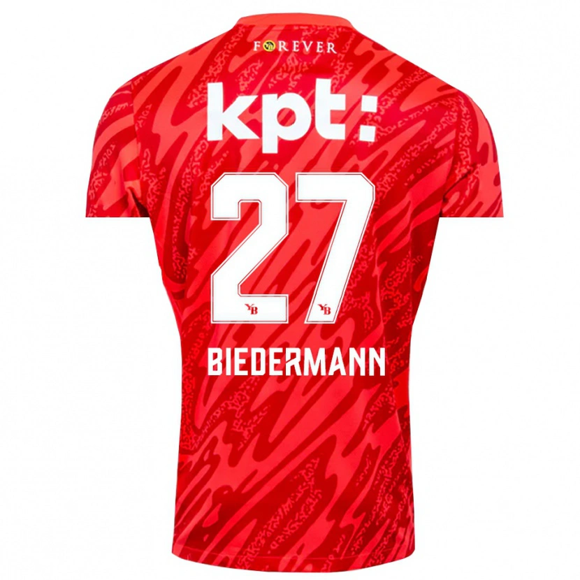 Danxen Damen Tamara Biedermann #27 Trikot Rot Weiß Torwarttrikot 2025/26 Schweiz