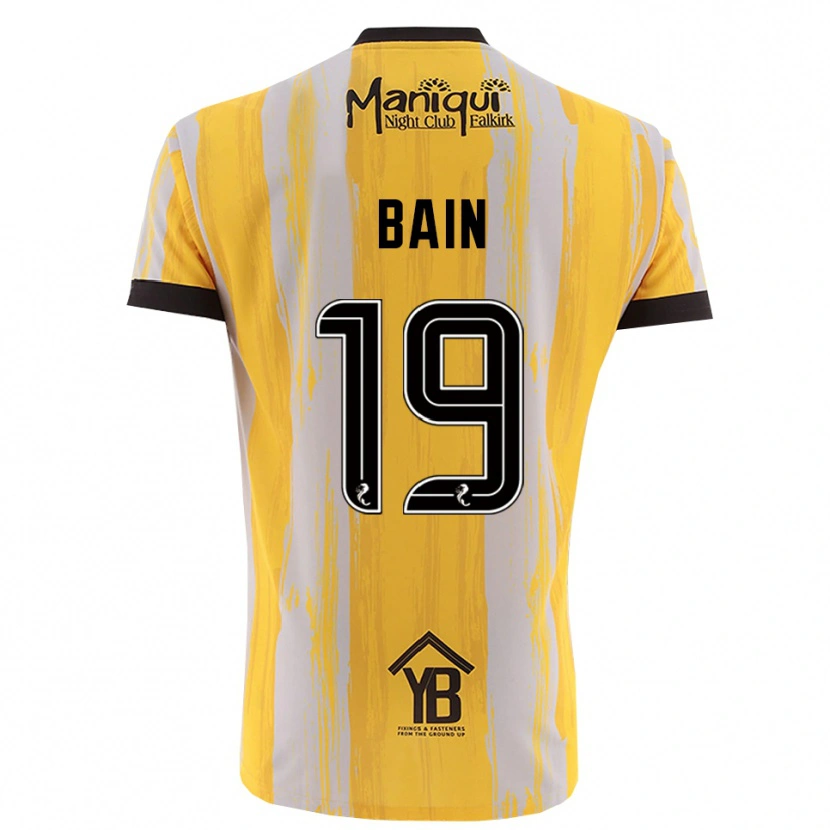 Danxen Damen Scott Bain #19 Trikot Gelb Schwarz Torwarttrikot 2025/26 Schweiz
