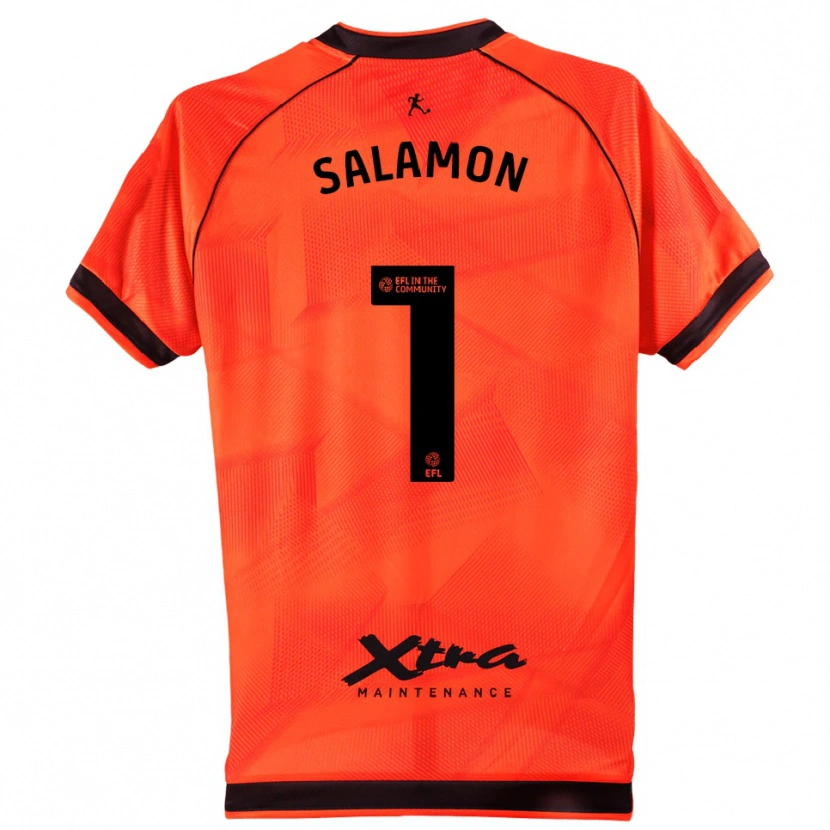 Danxen Damen Matteo Salamon #1 Trikot Orange Schwarz Torwarttrikot 2025/26 Schweiz