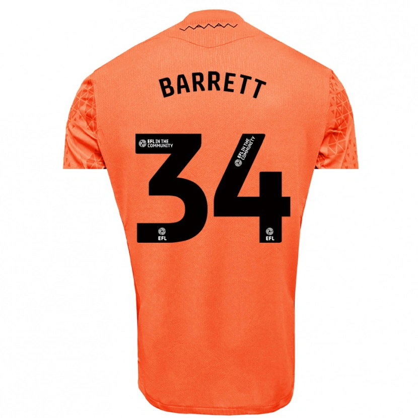 Danxen Damen Killian Barrett #34 Trikot Orange Schwarz Torwarttrikot 2025/26 Schweiz