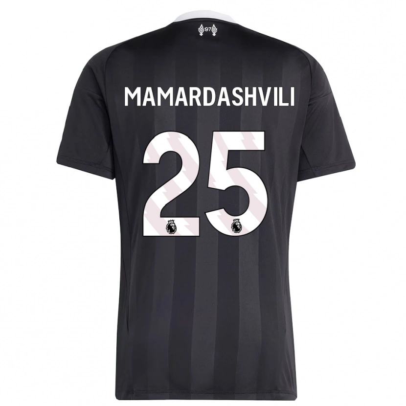 Danxen Damen Giorgi Mamardashvili #25 Trikot Schwarz Weiß Torwarttrikot 2025/26 Schweiz