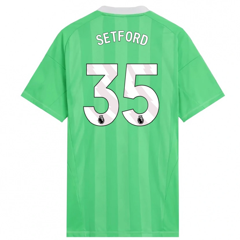 Danxen Damen Tommy Setford #35 Trikot Hellgrün Weiß Torwarttrikot 2025/26 Schweiz