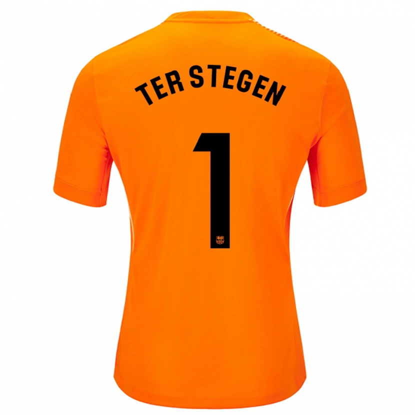 Danxen Damen Marc-André ter Stegen #1 Trikot Orange Schwarz Torwarttrikot 2025/26 Schweiz